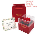 Preserved Flower Rose Gift Box Eternal Pink Rose Jewelry Storange Box Romantic Gift for Mother's Day Birthday or Valentine's Day