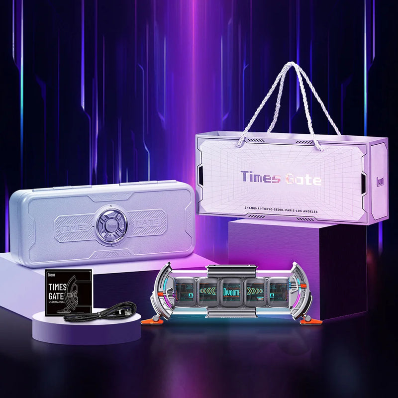 Divoom Times Gate Pixel Art Setup Clock With Smart App Control RGB LED Display Home Desktop Decor Birthday Gift Pixel 컴퓨터 스피커