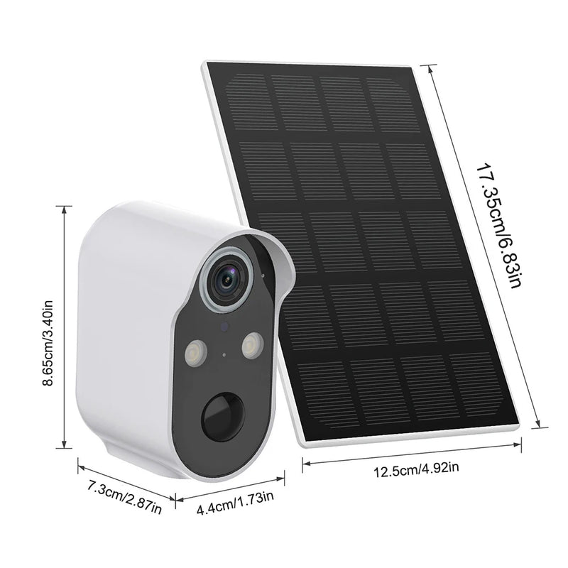 Solar Wifi Camera Outdoor 5MP Video AI Human Detection Two Way Audio Surveillance Security CCTV IP Cameras with Solar Panel