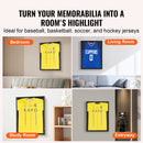 SucceBuy Jersey Display/Sports Card Display Frame Case, Large Lockable Sport Shadow Box, 98% UV Protection PC Glass and Hangers