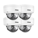Annke 4Pcs 12MP HD IP Security Camera Poe 6K Dual Light Audio Fixed Bullet Camera Human Vehicle Detection 256G SD Storage ONVIF