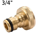 Brass G3/4in  Garden Tap Connector Water Hose Adaptor Quick Release Home Gardening Tool Accessories