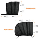 4pcs Car Sun Shade Styling Accessories UV Protect Curtain Front Rear Side Window Sunshade Mesh Sun Visor Protection Window Films