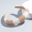 Full Crystal Luxury Hair Accessories Hairbands Sparkly Padded Rhinestones Headbands Headdress Black White Pink Women Headband