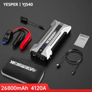YESPER Starting Device 4120A Peak Jump starter For car ,ALL Gas and Up to 10.0L Diesel Engine,26800mAh Car External battery