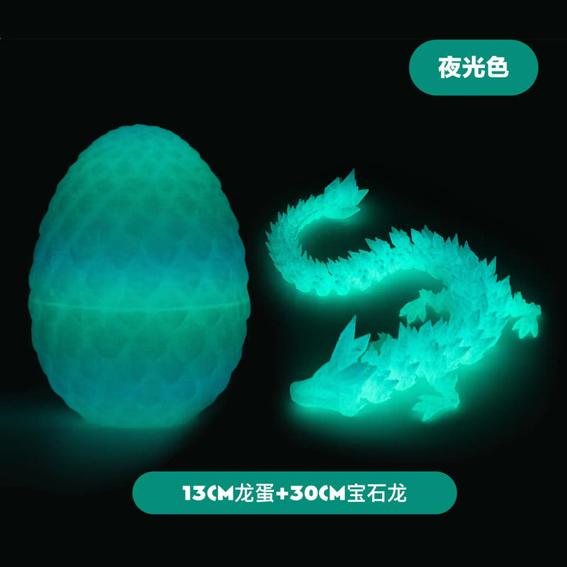 3D Printing Dragon Eggs 12 Inch Dragon Toy Easter Eggs Hinged Dragon Stress Relieving Toy Interior Decoration Office Decorations
