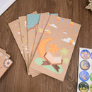 12pcs Ramadan Kraft Paper Gift Bag with Stickers Eid Mubarak Candy Cookie Packaging Bag 2025 Islamic Muslim Party Decor Supplies