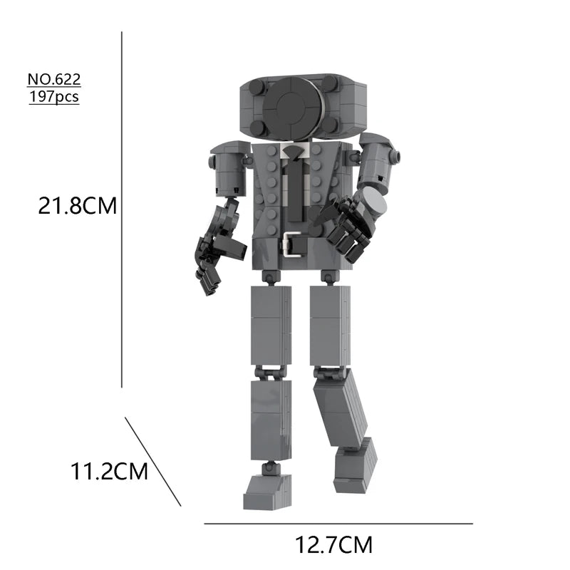 All Moc New Skibidi Toilet The Audio and Camera Titan Man Building Blocks Toys DIY Bricks Toy For Kid Birthday Christmas Gift