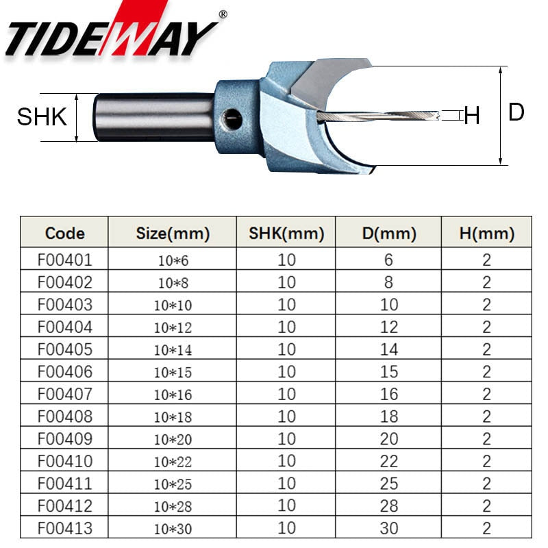 Tideway Dia.6-30mm Carbide Woodworking Bead Drill Bits 10mm Shank Wooden Buddha Ball Router Bit Beads Industrial Grade Hand Tool