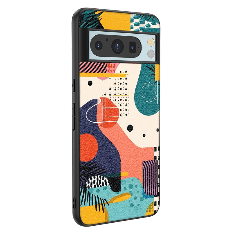 Back Cover Leather Case for Google Pixel 4 XL 4A 5 5A 5G 6 Pro 6A 7 Pro 7A 8 Pro 8A High Quality with Color Graffiti Pattern
