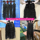 Deep Wave Human Hair Bundles 20 22 24Inch Burmese Curly Hair Bundles Deep Wave Bundles 100% Human Hair For Women Hair Extensions