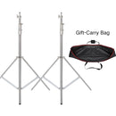 SH 290cm Aluminum Alloy Light Stand for Camera Ring Light Live Youtube Cellphone Video and Apply to Photography Softbox Fixed