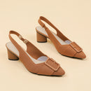 Women's High Heel Sandals Large 42/43 Pointed Knitted Breathable Non slip Rubber Sole 2024 New (5cm High)