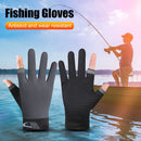1 Pair Protective Fishing Gloves 2 Cut Fingers Fingerless Glove Men Women Anti-slip Fishing Wear Pesca Fitness Cycling Glove