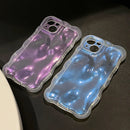 Transparent Bubbles Shape Curly capa for iPhone 13 14 12 Pro Max 11 12ProMax 15 Plus Case Glitter Shockproof Bumper Cover Soft