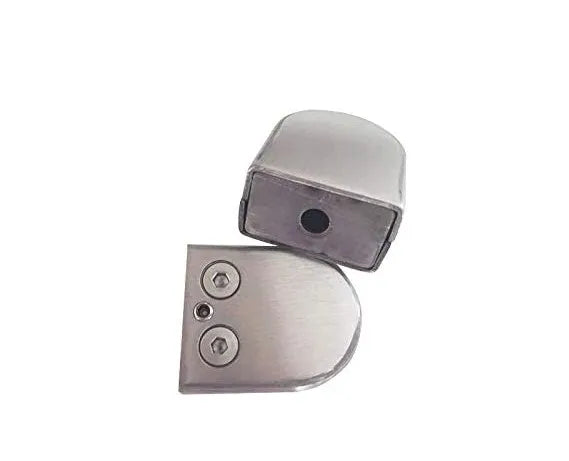 20 Pcs Glass Clamp Holder 8-10mm Polished Stainless Steel for Railing Stair, Glass Bracket Polished Flat Back Round Glass Clip