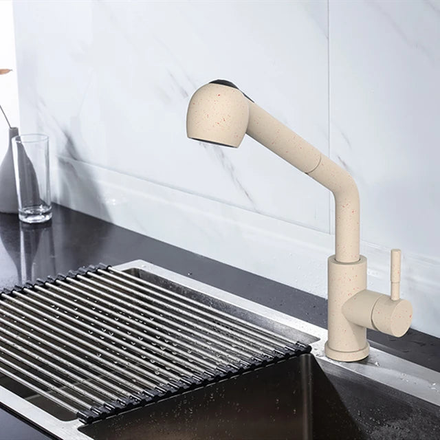 Kitchen Faucets 304 stainless steel Pull Out Kitchen Sink Water Tap Deck Mounted Mixer Stream Sprayer Head Hot Cold Taps