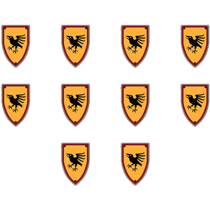 MOC Medieval Accessories Series Building Blocks Military Army Soldier Armour Shield Helmet Sword Crown Weapon Knight Bricks Toys