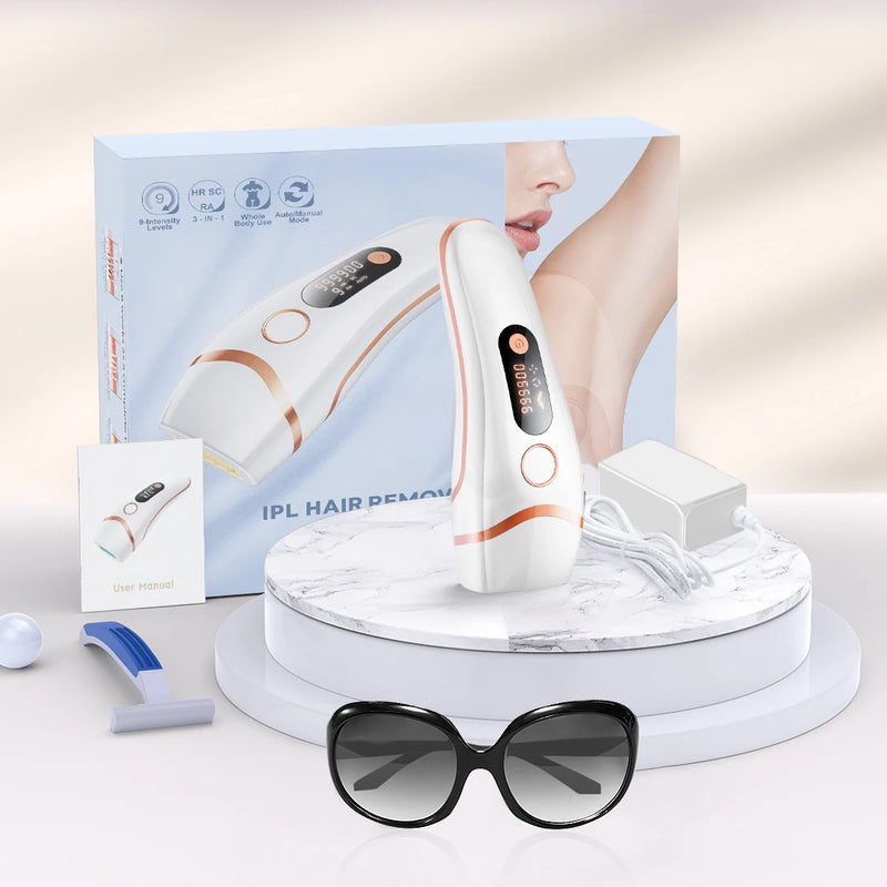 Professional IPL Hair Removal Laser 999900 Flashes Painless Pulsed Light Epilator HR/RA/SC 3 in 1 Whole Body Treament Home Use