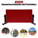 Table Tennis Rebound Board Rebounder with 8 Red Rubbers Improved 2nd Generation Pingpong Return Board Self Training Equipment