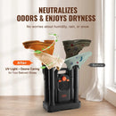 Detachable 4-Tube Shoe Dryer with Timer and Quick Drying Black and Orange
