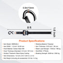 SucceBuy 4pcs Trailer Ratchet Tie Down Straps with Padded Handles Hook Brake Binding Belt for Moving Securing Cargo Motorcycle