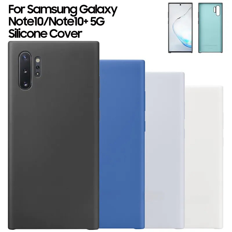 Silicone Case Protection Cover For Samsung Galaxy Note 10 Note10 NoteX Note 10 Plus 5G Mobile Phone Housings