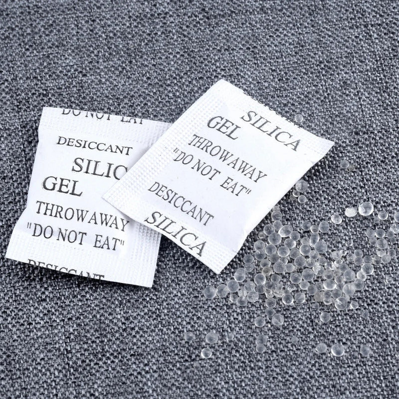 50-200 Packs Damp Moisture Dehumidifier Non-Toxic Silica Gel Desiccant Absorber Bag Clothes Food Storage For Kitchen Room Living