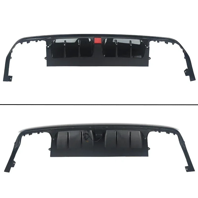 FOR MERCEDES S CLASS W222 B STYLE AMG REAR DIFFUSER TAILPIPE GLOSS BLACK 13-17