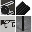 Clothes Rack Double Row Clothes Rack Large Floor Hangers With Hanging Hooks Shoes Household Storage Shelf Modern Coat Rack