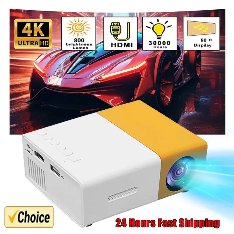 YG300 Smart Projector WiFi Auto Focus Bluetooth Android LED HD Projetor for 1000 Lumens Home Cinema Outdoor Portable Projetor