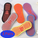 3 Pairs Men's Non-slip Silicone Floor Socks Casual Cotton Mesh Breathable Cozy Yoga Trampoline Foot Massage Ballet Dance Unisex