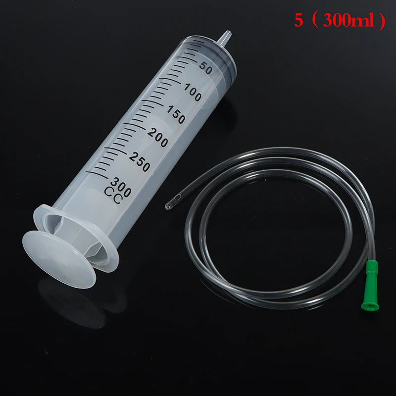 80-350ml Large Capacity Syringe Reusable Pump Measuring With Tube Feeding Ink Pumping Oil Feeding Enema Glue Filling