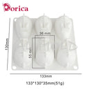 6 Holes Rabbit Easter Silicone Mold Single 3D Bunny Cake Mould Handmade Soap Candle Model Mousse Cake Decorating Tools Bakeware