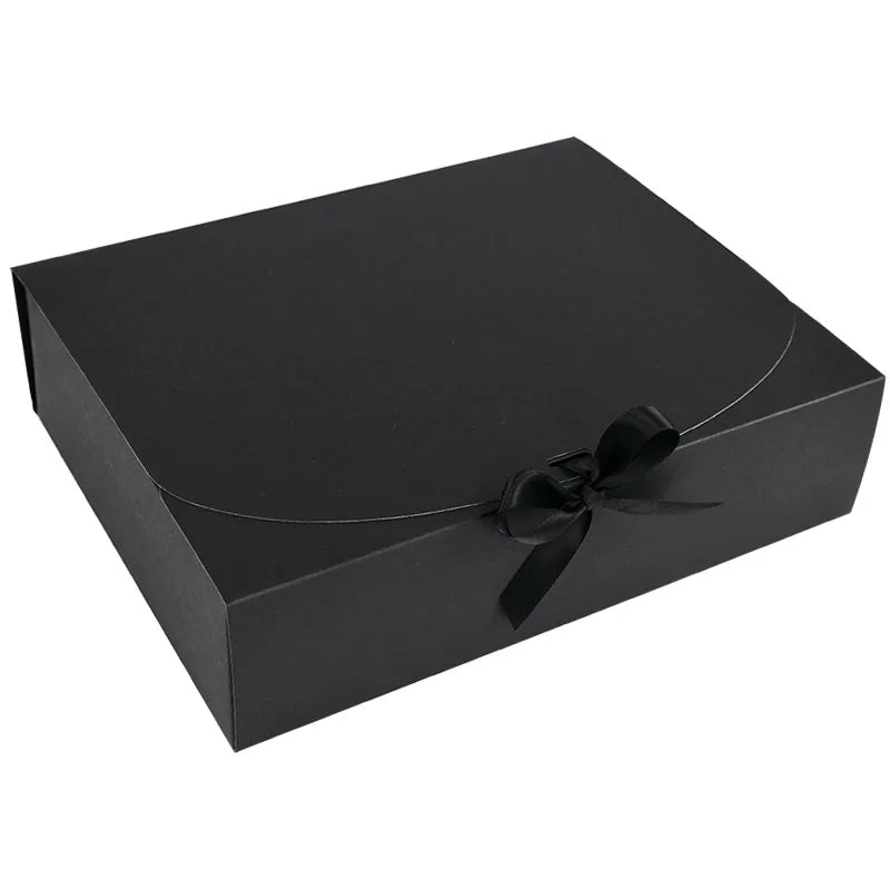 1Pc Black Paperboard Box DIY Wedding Gift Box for Guests Small Business 31/27/16cm Event Party Christmas Candy Packaging Boxes