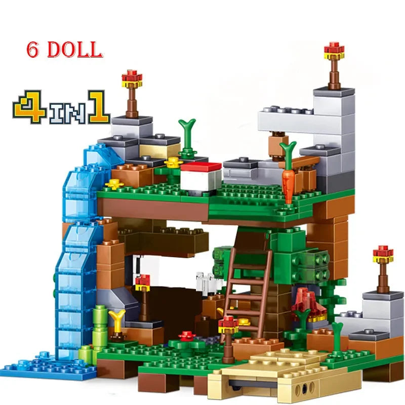 2659pcs Compatible 21137 myworld mountain cave building block  Bricks Gift Toys for Children Kids