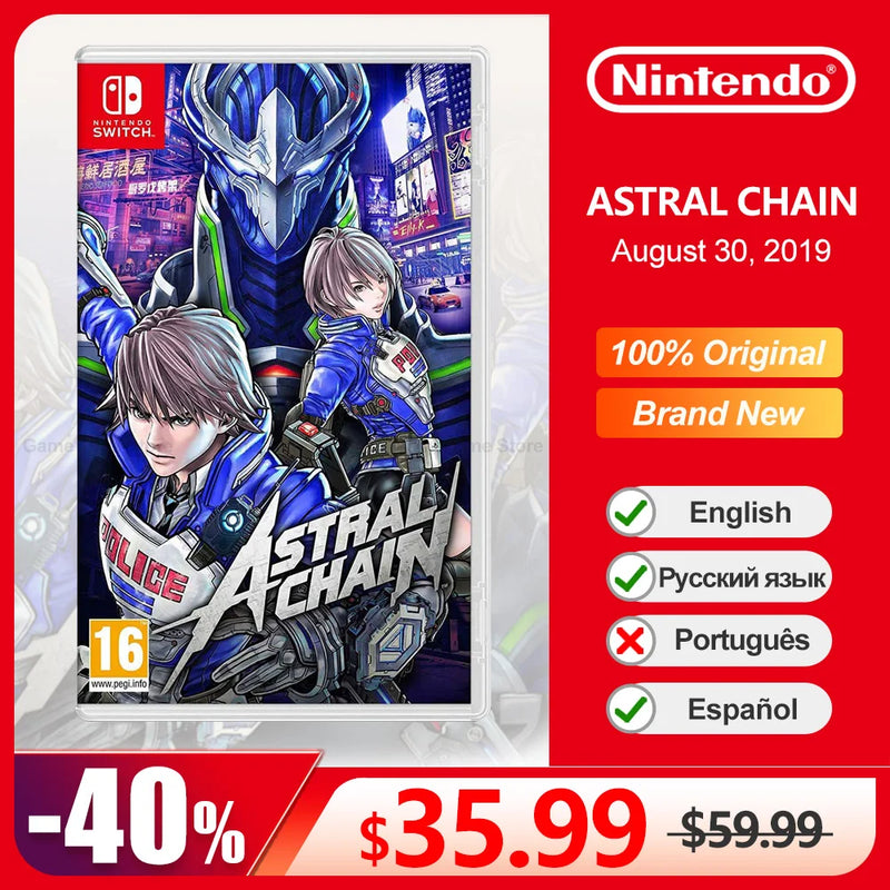 ASTRAL CHAIN Nintendo Switch Game Deals 100% Official Original Physical Game Card Action Genre 1 Player for Switch OLED Lite