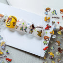 1PCS 5D Cartoon Kuromi Hello Kitty Nail Stickers Sanrio Animation Nail Art Decoration Sanrio Cute Melody Embossed Stickers