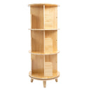 3-Tier Rotating Bookshelf Organizer Modern 360°Rotating Storage Rack Display Holder Stand Floor Standing  Multi-Functional