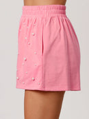 Women s Stylish Denim Shorts with Frayed Hem and High Waist Design Casual Loose Fit Summer Shorts with Elastic Waistband