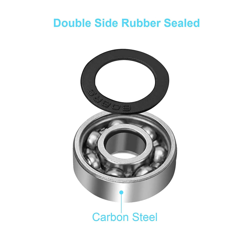 20Pcs 608-RS 608RS Ball Bearing Double Rubber Sealed Shielded 8mm x 22mm 7mm Miniature Deep Groove 608 2RS Bearings