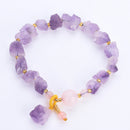 Natural Amethyst Diy Bracelet Irregular Healing Stone Purple Gravel Mineral Specimen Raw Quartz Crystal Necklace Gifts Jewelry