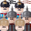 WWI Military German Soldiers Figures Printed Hat Prussian Army Troops Weapon 98K Gun Building Blocks Children's Toys Gifts B151