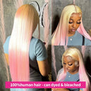 HD Transparent 613 Blonde Straight 13x4 13x6 Lace Front Human Hair Wigs For Women Colored Lace Frontal Wig PrePlucked Brazilian