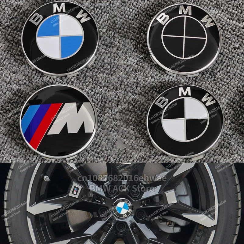 4Pcs 68MM 56MM Car Wheel Center Caps for BMW E90 E46 F10 F30 E87 F20 G20 E60 E39 E92 F11 F31 E61 F25 E36 X3 X5 Car Accessories