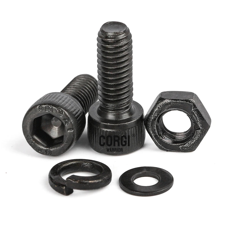 Black 1140 Hex Socket Cap Head Screws Set M2 M2.5 M3 M4 M5 M6 M8 M10 DIN912 12.9 Grade Carbon Steel All Sizes Allen Bolts Nuts