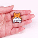 Short Legs Big Attitude Enamel Pin Funny Pet Corgi Dog Cartoon Badge Brooch Jewelry Backpack Decorate