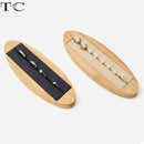 Bamboo and Wood with Microfiber Cloth Jewelry Display Stand Necklace Ring Display Stand Bracelet Earrings Display Jewelry Stand