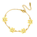 Cute Trendy Dog Cat Paw Custom Name Bracelet Women Stainless Steel Jewelry Multiple Names Personalized Pet Valentine's Day Gifts