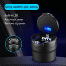Car Ashtray Auto Pop Lid Ashtray Portable Mini Ashtray Car Interior Ashtray with LED Light Car Accessories